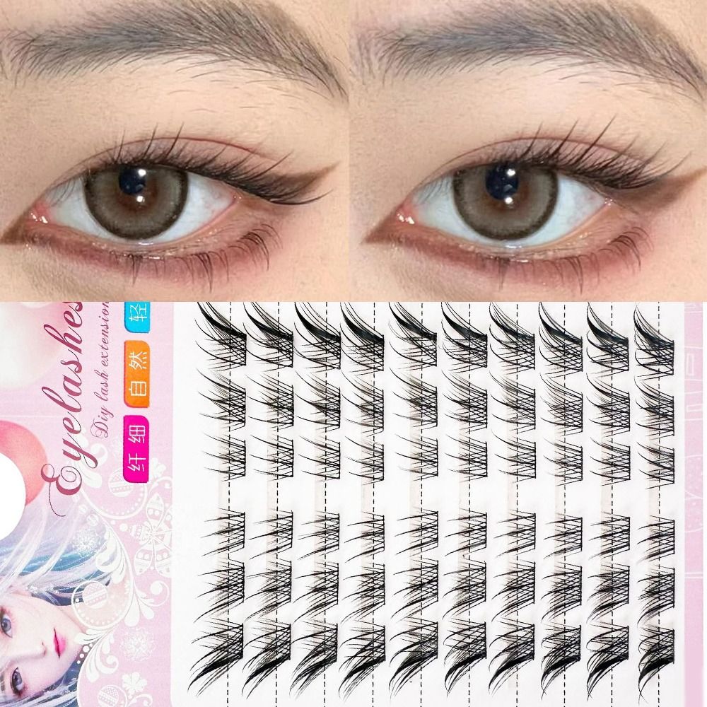 Eyelash Extension Cat Eye Wispy - 3D Cat Eye Clusters Lashes ธรรมชาติ