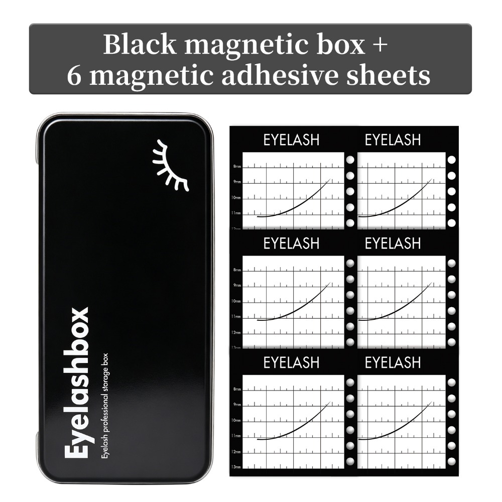 Lash Tile Palette - กล่องเก็บของแม่เหล็กแบบพกพาสำหรับขนตา ประหยัดพื้นที่ พร้อมถาดแสดงผล ถาดใส่ขนตา อุปกรณ์จัดเก็บขนตาแบบมืออาชีพ
