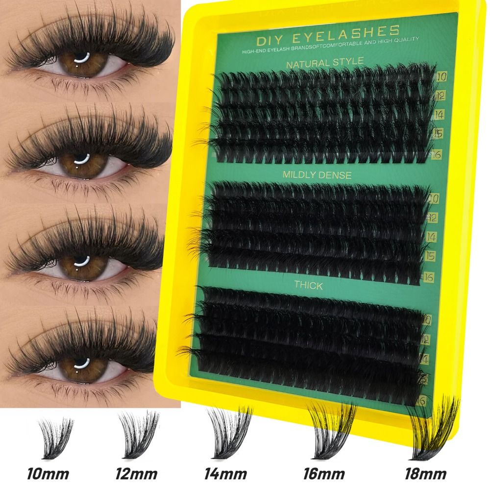 Eyelash Extension Kits - ขนตาปลอมแบบธรรมชาติ ชุดต่อขนตา DIY แบบเส้นต่อเส้น ดีไซน์แบบกลุ่ม สำหรับแต่งหน้าเสริมความงาม