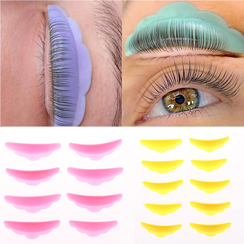 Eyelash Extension London - 5คู่ขนตา Grafting ซิลิโคนเปียร์ม Pad Eyelash แผ่นยก