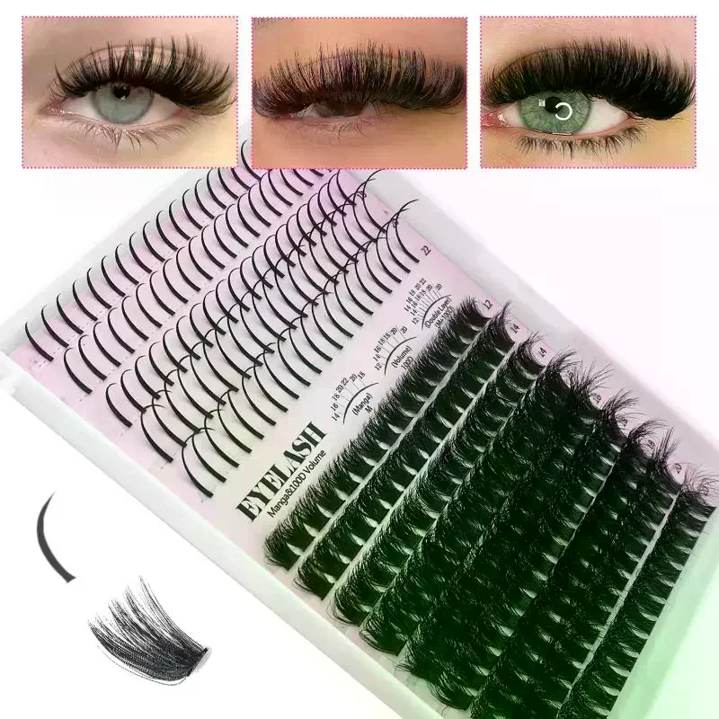 Eyelash Extension Kits - ชุดต่อขนตาแบบกลุ่ม ขนตาปลอมแบบเส้นต่อเส้น ขนตาแบบกลุ่มเพิ่มวอลลุ่ม ขนตาปลอม DIY แบบเส้นต่อเส้น