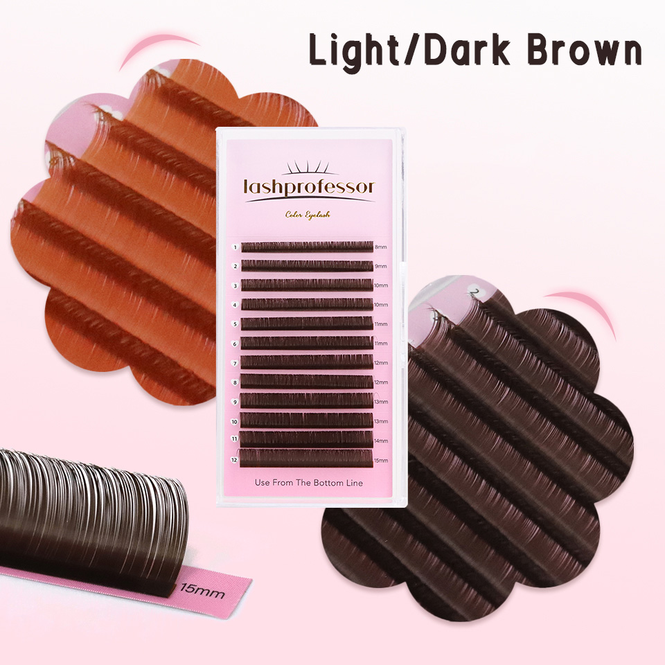Lash Tile Palette - Dark Brown Eyelash Extension 0.05 0.07