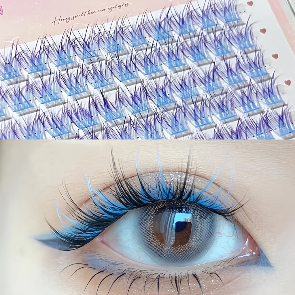 Eyelash Extension Natural - ขนตาปลอม Mixiaohe สีสันสดใส 60 ช่อ ติดง่าย