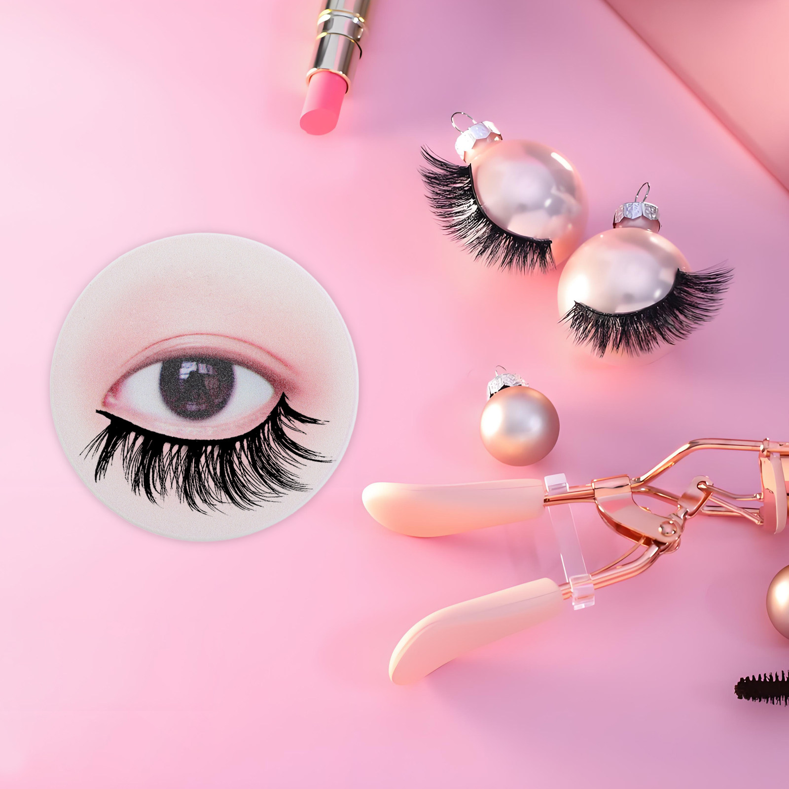 Eyelash Extension Kits - แผ่นฝึกต่อขนตา 3 ชิ้น สีดำ ชุดฝึกต่อขนตาแบบใช้ซ้ำได้ อุปกรณ์แสดงผลสำหรับร้านเสริมสวย