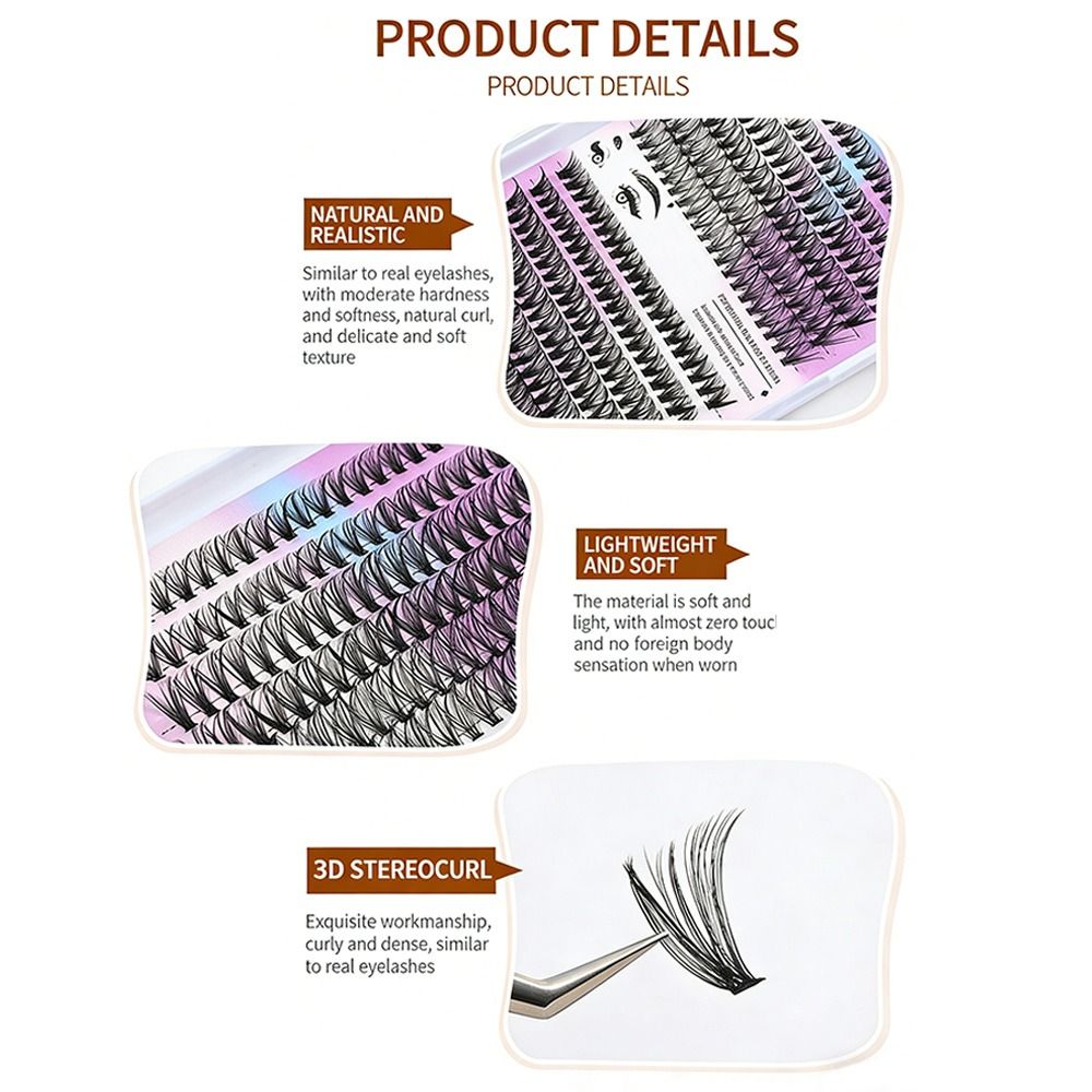 ขนตาปลอมแบบธรรมชาติ ดีไซน์เป็น - Eyelash Extension Kits บทวิจารณ์และราคา