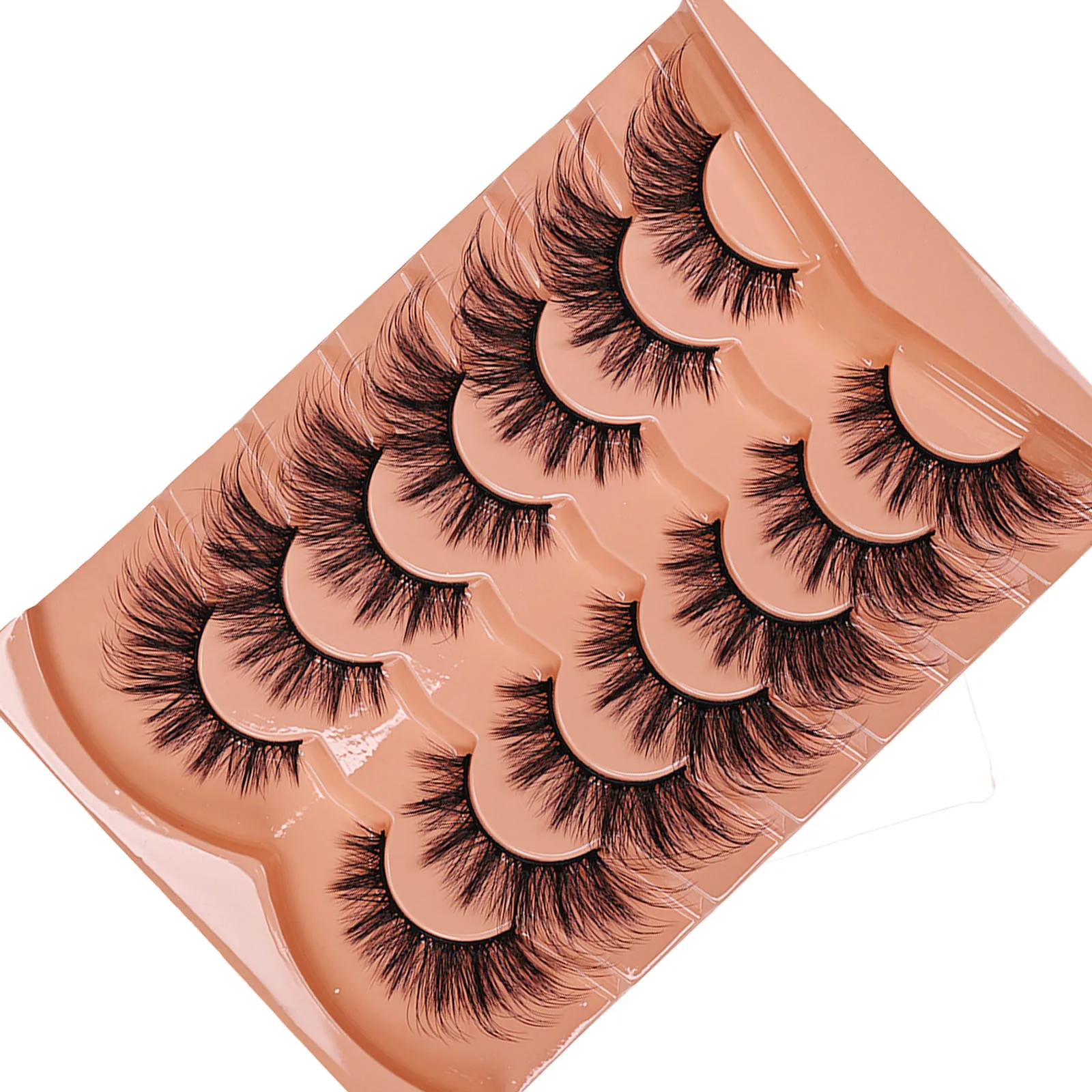 ขนตาปลอมแบบตาแมว 7 คู่ ขนตาปลอ - Eyelash Extension Cat Eye Wispy บทวิจารณ์และราคา