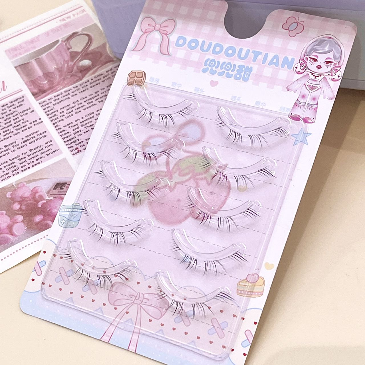 ขนตาปลอมแบบเต็มแถบ Doudoutian  - Eyelash Extension Natural บทวิจารณ์และราคา