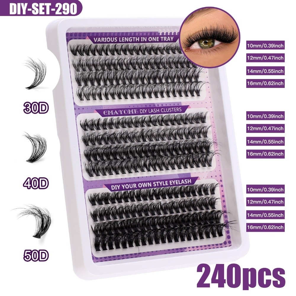 ขนตาปลอมแบบธรรมชาติ สไตล์ Wisp - Eyelash Extension Kits บทวิจารณ์และราคา