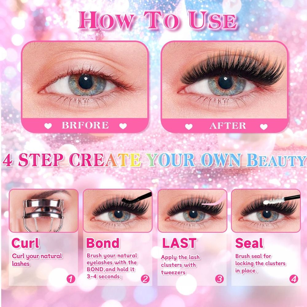 ขนตาปลอมแบบธรรมชาติ สไตล์ Wisp - Eyelash Extension Kits บทวิจารณ์และราคา