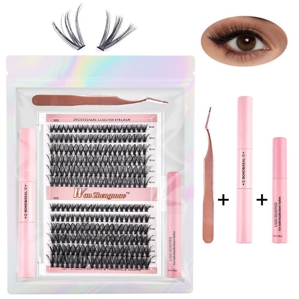 ขนตาปลอมแบบติดกาวและซีล ความยา - Eyelash Extension Kits บทวิจารณ์และราคา