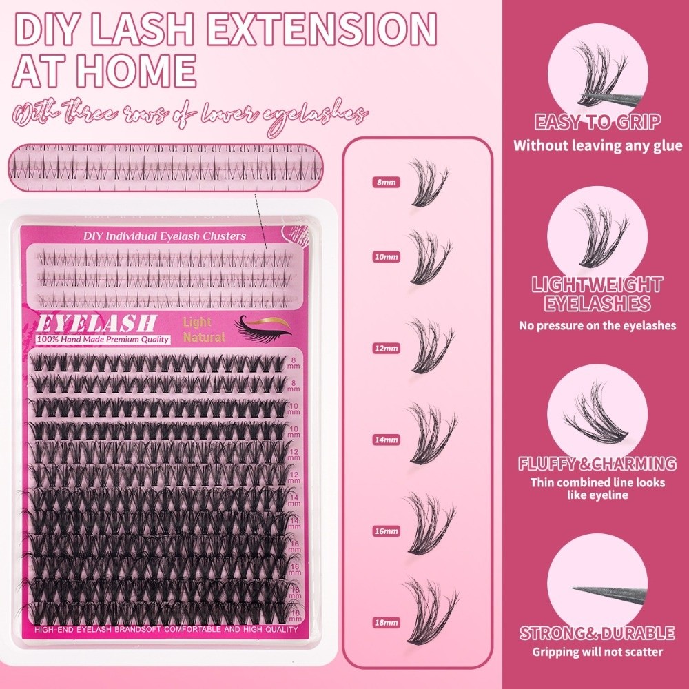 ขนตาปลอมแบบธรรมชาติ ความยาว 8- - Eyelash Extension Kits บทวิจารณ์และราคา