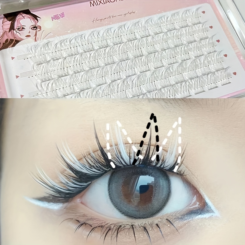 ขนตาปลอม Mixiaohe สีสันสดใส 60 - Eyelash Extension Natural บทวิจารณ์และราคา