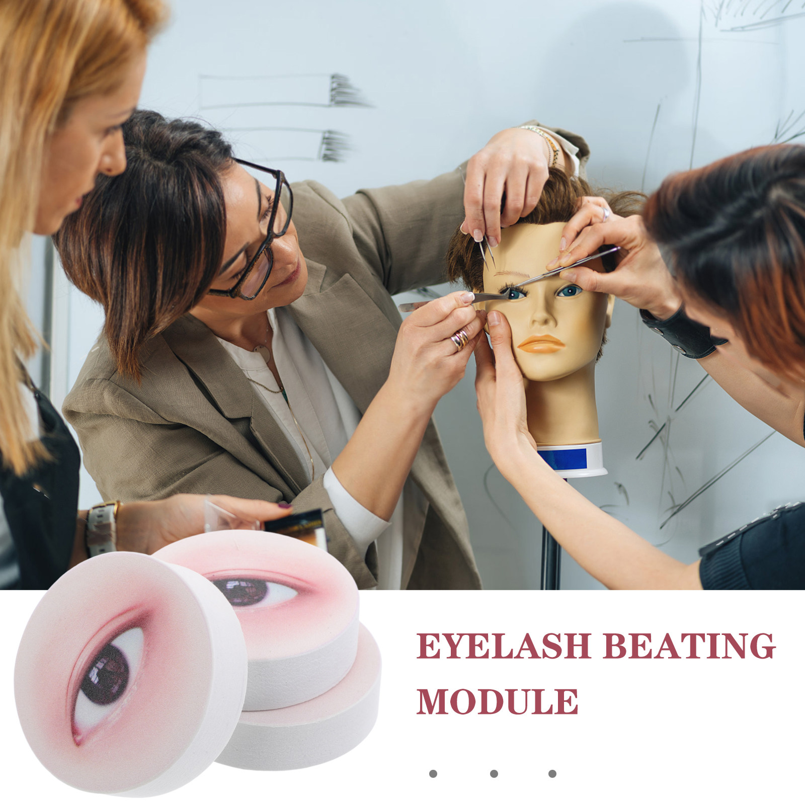 แผ่นฝึกต่อขนตา 3 ชิ้น สีดำ ชุด - Eyelash Extension Kits บทวิจารณ์และราคา