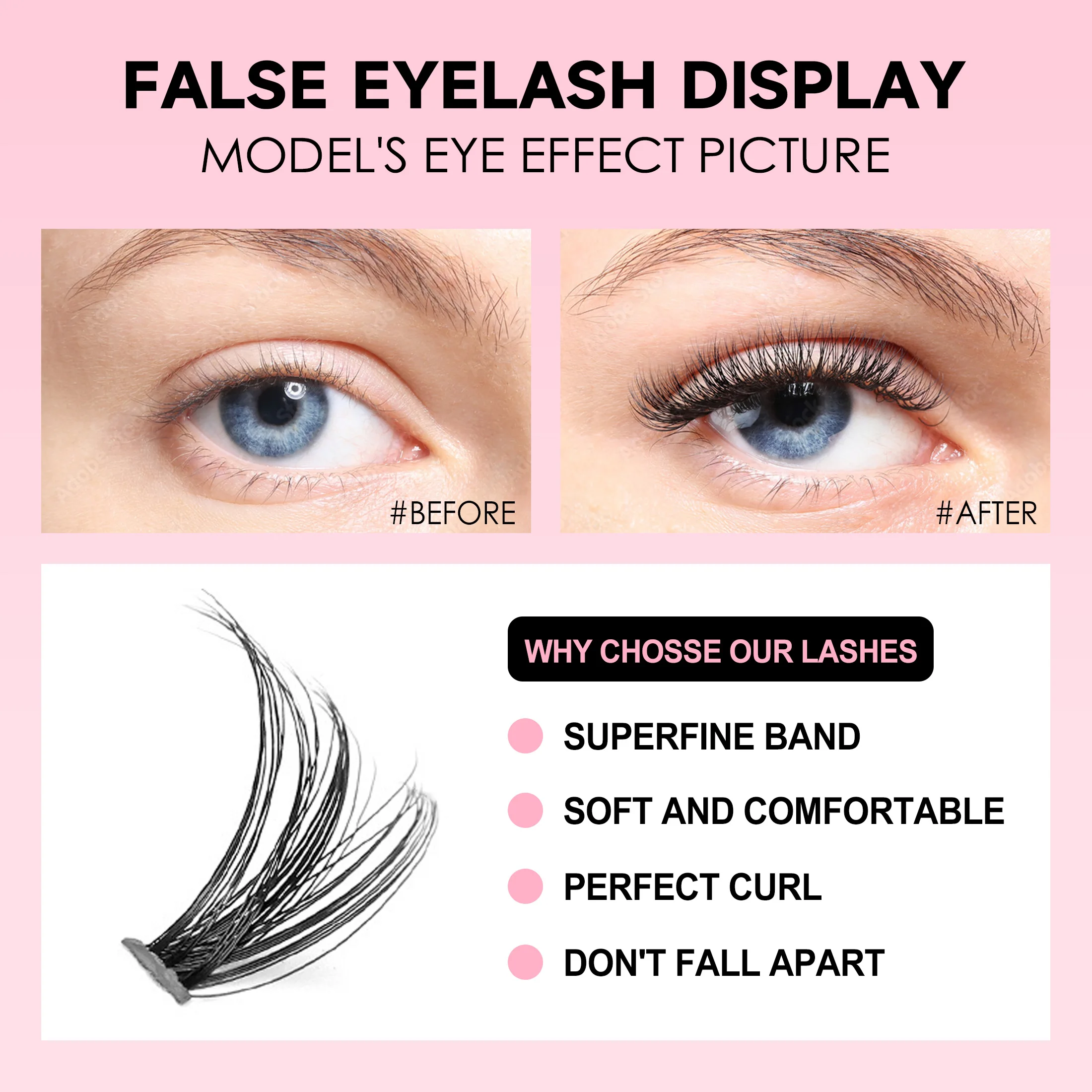 ชุดขนตาที่ต่อขนตาแบบทำมือ200ชิ - Eyelash Extension London บทวิจารณ์และราคา