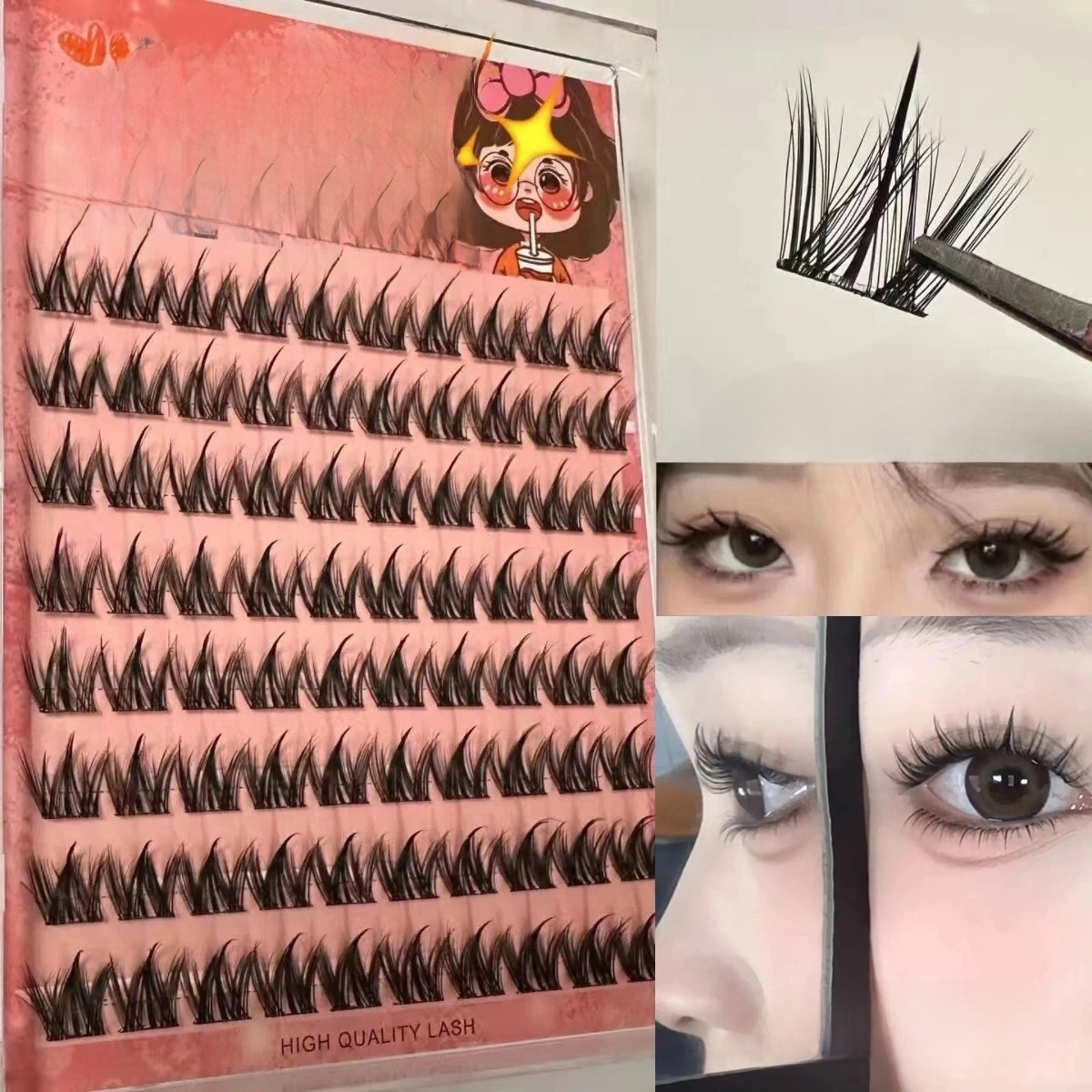 ขนตาปลอมแบบติดเอง 100 ชิ้น ขนต - Eyelash Extension No 11 บทวิจารณ์และราคา