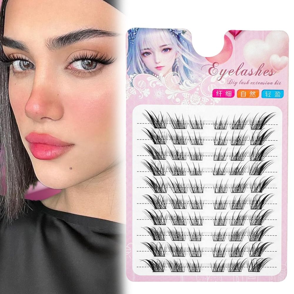 ขนตาปลอมแบบกลุ่ม 3 มิติ ทรงแคท - Eyelash Extension Cat Eye Wispy บทวิจารณ์และราคา